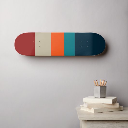Zuidwestelijke strepen 17 skateboard (Muurkunst (Horizontaal))