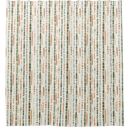 Zuidwestelijke Stripes Tribal Boho Douchegordijn (Voorkant)