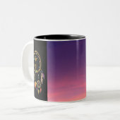 Zuidwestelijke Sunset Kokopelli Dreamcatcher Mok (Voorkant links)