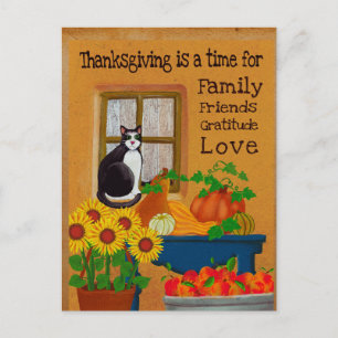 Zuidwestelijke Thanksgiving met Cat Briefkaart