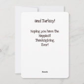 Zuidwestelijke Thanksgiving met Cat Flat Feestdagenkaart (Achterkant)