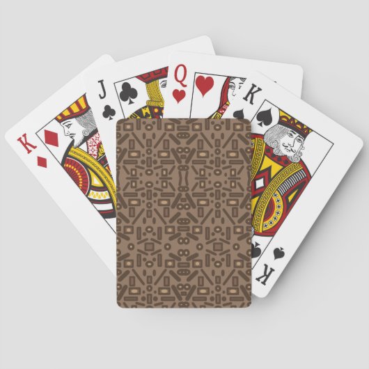 Zuidwestelijke Tribal Abstract Pattern Art Design Pokerkaarten (Achterkant)