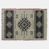 Zuidwestelijke Tribal Geometrische Geweven Tapijt Deken (Voorkant)