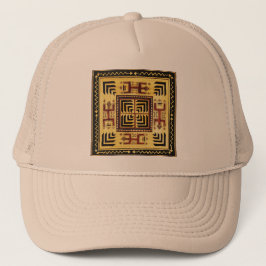 Zuidwestelijke tribale gedistilleerde dranken trucker pet