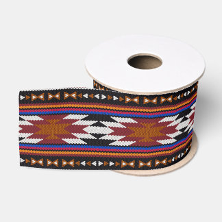 Zuidwestelijke tribale geometrische patroon native grosgrain lint