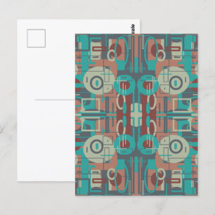 Zuidwestelijke Tribale Geometrische Vormen Abstrac Briefkaart