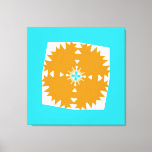 Zuidwestelijke trillingen Multi-kleurpatroon Canvas Afdruk