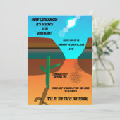 Zuidwestelijke Tumbleweed Verjaardag Kaart (Staand voorkant)