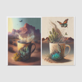 Zuidwestelijke vibes, koffie en cactus tissuepapier