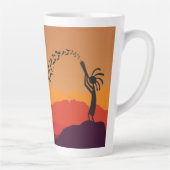 Zuidwestelijke vleermuizen Moon Kokopelli Latte Mok (Rechts)