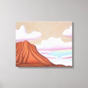 Zuidwestelijke woestijn en Mesa Minimalistische ku Canvas Afdruk