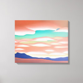 Zuidwestelijke woestijn en Sky minimalistische kun Canvas Afdruk