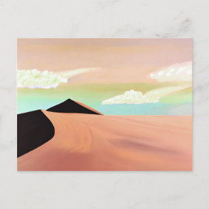Zuidwestelijke woestijn met duinen minimalistische briefkaart