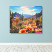 Zuidwestelijke Woestijn Uitgerekt Canvas Print (Insitu (Houten vloer))