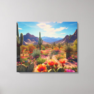 Zuidwestelijke Woestijn Uitgerekte Canvasprint Canvas Afdruk
