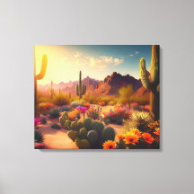 Zuidwestelijke Woestijn Uitgerekte Canvasprint
