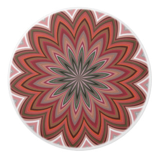 Zuidwestelijke woestijn - ventilator Mandala Red Keramische Knop