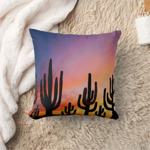 Zuidwestelijke woestijnlandschap Cactus Zonsopgang Kussen