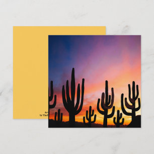 Zuidwestelijke woestijnlandschap Cactus Zonsopkoms Kaart