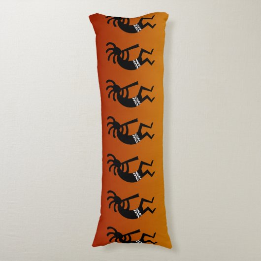 Zuidwestelijke woestijnzonsondergang Kokopelli Sin Lichaamskussen (Voorkant Verticaal)