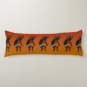 Zuidwestelijke woestijnzonsondergang Kokopelli Sin Lichaamskussen (Voorkant)