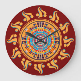 Zuidwestelijke zon Mandala wandklok Grote Klok