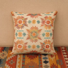 Zuidwestelijke Zonneburst Boho Patroon Kussen