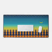 Zuidwestelijke zonsondergang met dennenbomen, ster bureaumat (Keyboard & Muis)