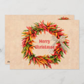 Zuidwesten Chile Ristra krans platte kerst Kaart (Voorkant / Achterkant)