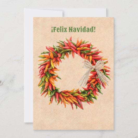 Zuidwesten Chili krans kerstvakantie Kaart (Voorkant)