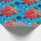 Zuidwesten Chili Pepper Turquoise Fiesta Patroon Cadeaupapier (Hoek)