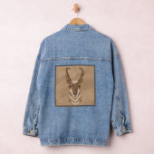 Zuidwesten Pronghorn Antelope Head Design Denim Jacket (Hangar)
