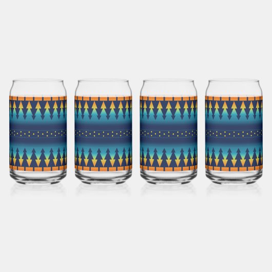 Zuidwesten Sunset Pines zadel deken stijl ontwerp Blikvorm Glas (Rechts)