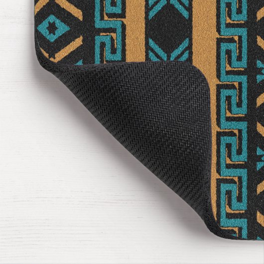 Zuidwesten Turquoise Aztec Patroon Muismat (Hoek)