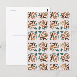 Zuidwesters Abstract Aardetoon Patroon Kunst Briefkaart