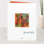 ZUIDWESTERS KOKOPELLI-KUNST        KAART (Achterkant)