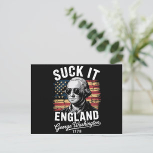 Zuig het Engeland 4 juli George Washington 1776 Briefkaart