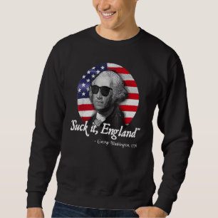 Zuig-het Engeland Grappig 4 juli George Washingto Trui