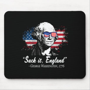 Zuig-het Engeland Grappige 4 juli George Washingto Muismat