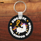 Zuig het kinderkanker sleutelhanger (Voorkant)