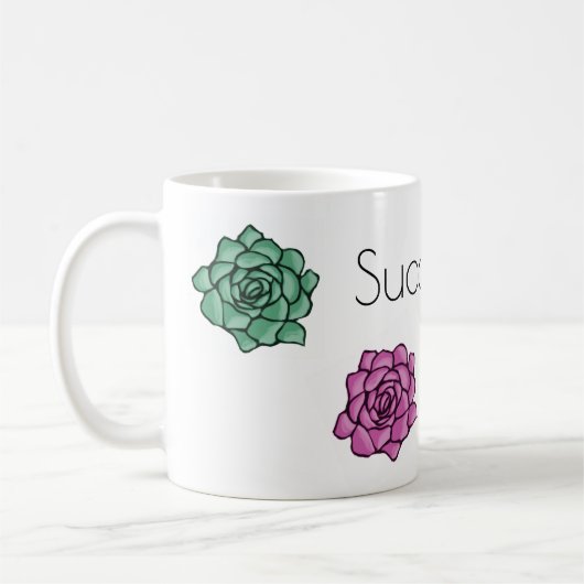 Zuig het op met succulenten koffiemok (Links)