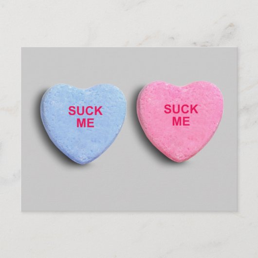 ZUIG ME SNOEP HART BRIEFKAART (Voorkant)