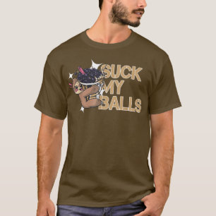zuig mijn ballen op de borrel van de luiaard , kle t-shirt