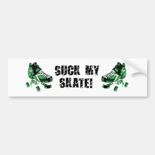 zuig mijn skateboard bumpersticker (Voorkant)