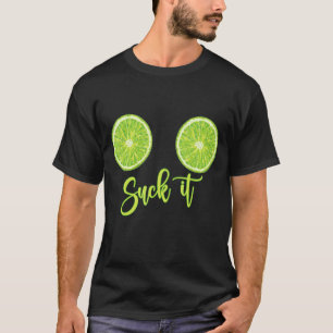 Zuigen Het Mexicaans Groen Limoen Slice Citroen Li T-shirt