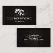 zuigermotor | koolstofvezelpatroon visitekaartje (Voorkant / Achterkant)