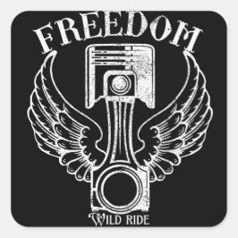  zuigervleugels vierkante sticker