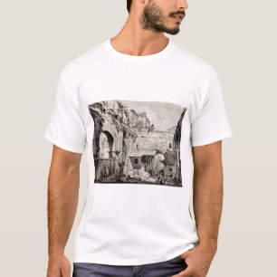 Zuilenhal van Octavia Rome Zwart-Wit Kunst T-shirt