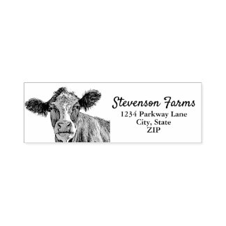 Zuivel Boerderij Koe Melk Klein bedrijf retouradre Zelfinktende Stempel