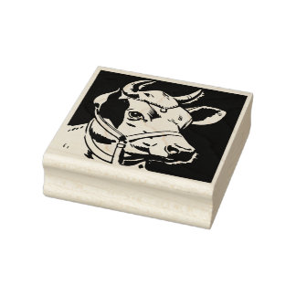 Zuivel Koe Hoofd Rubber Stamp Rubberstempel